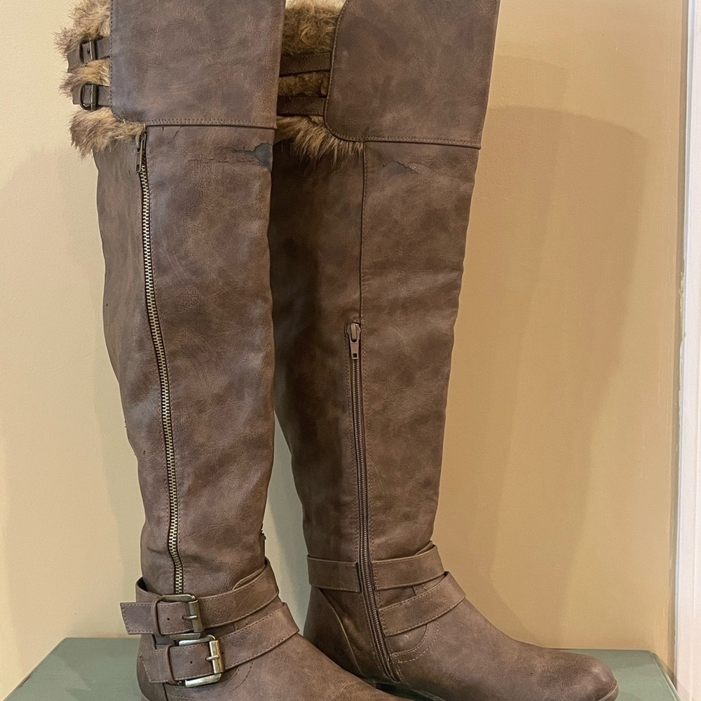 Brown Knee-High Boots